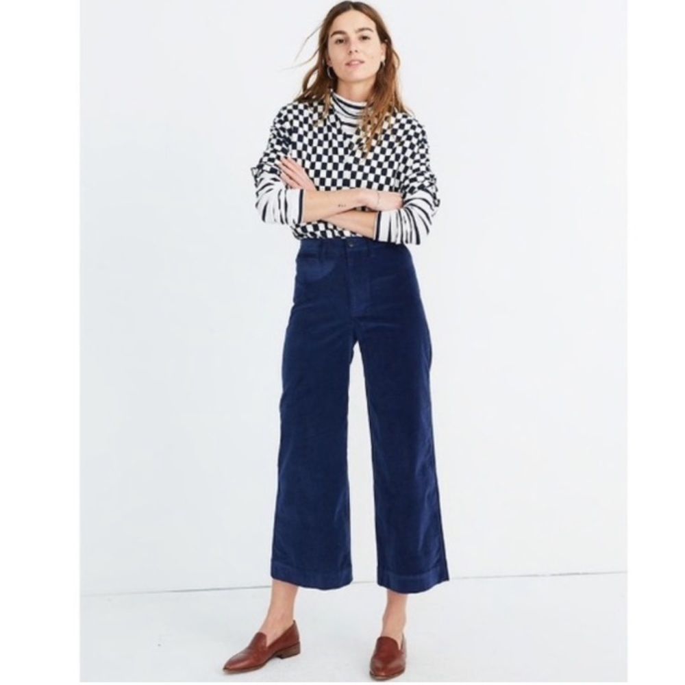 Madewell Navy Wide Leg Pants